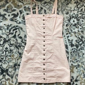 Baby pink utility dress